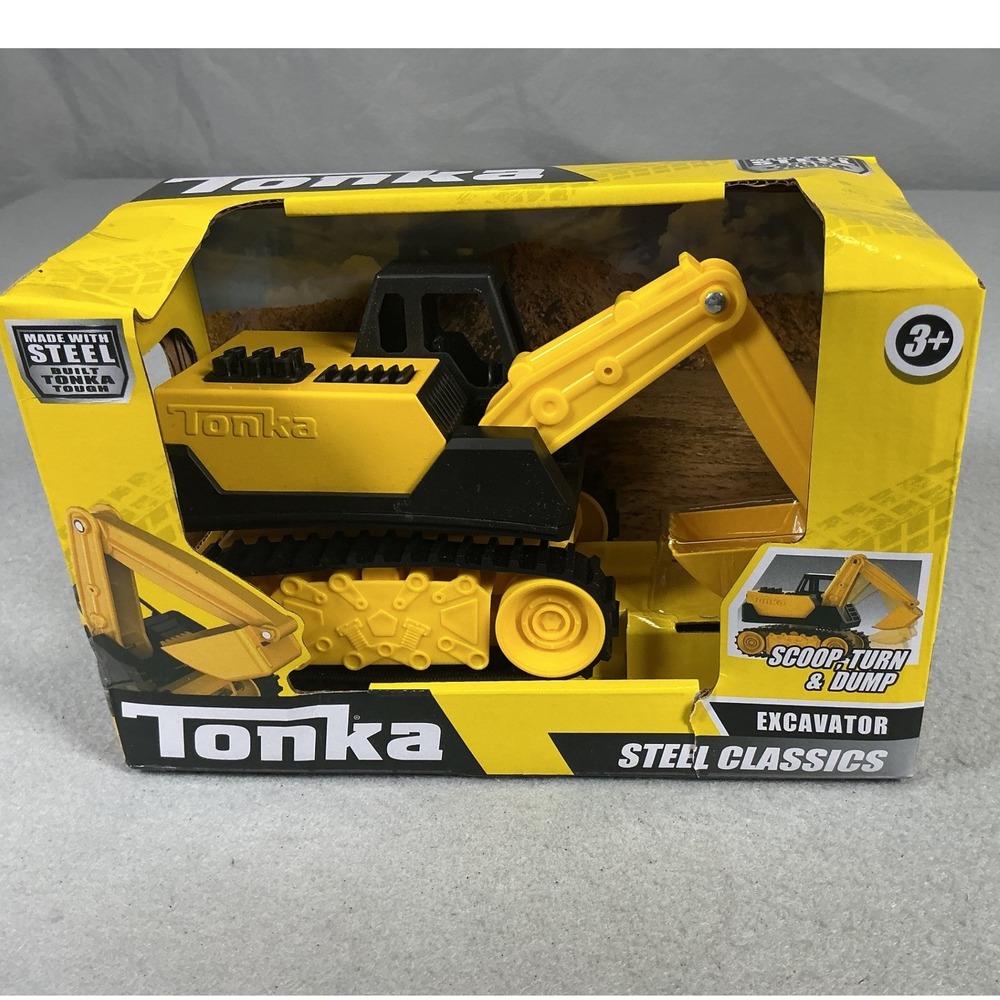 Tonka Steel Classics Excavator Toy Vehicle Yellow Black Construction OS Retro